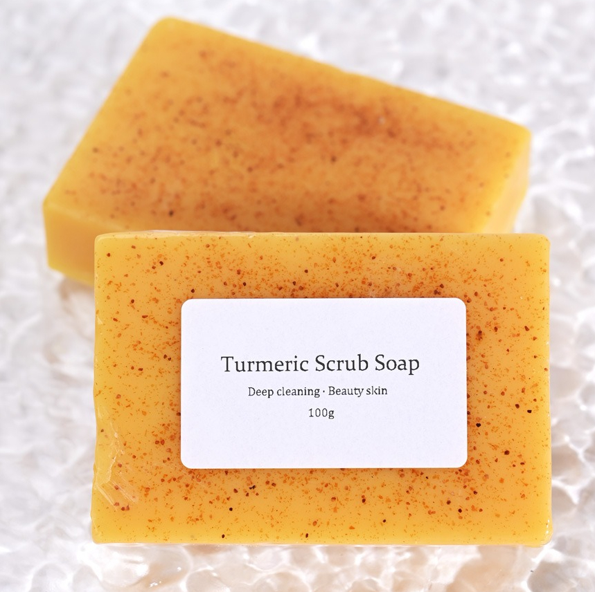 Castor Oil Soap - Natural Turmeric Kojic Scrub Soap Cleansing