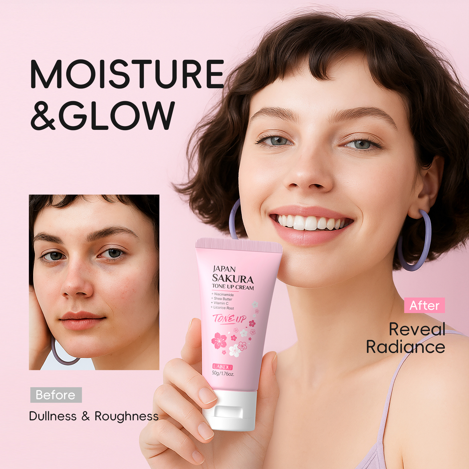Shea Butter Raw - LAIKOU Japan Sakura Tone Up Cream