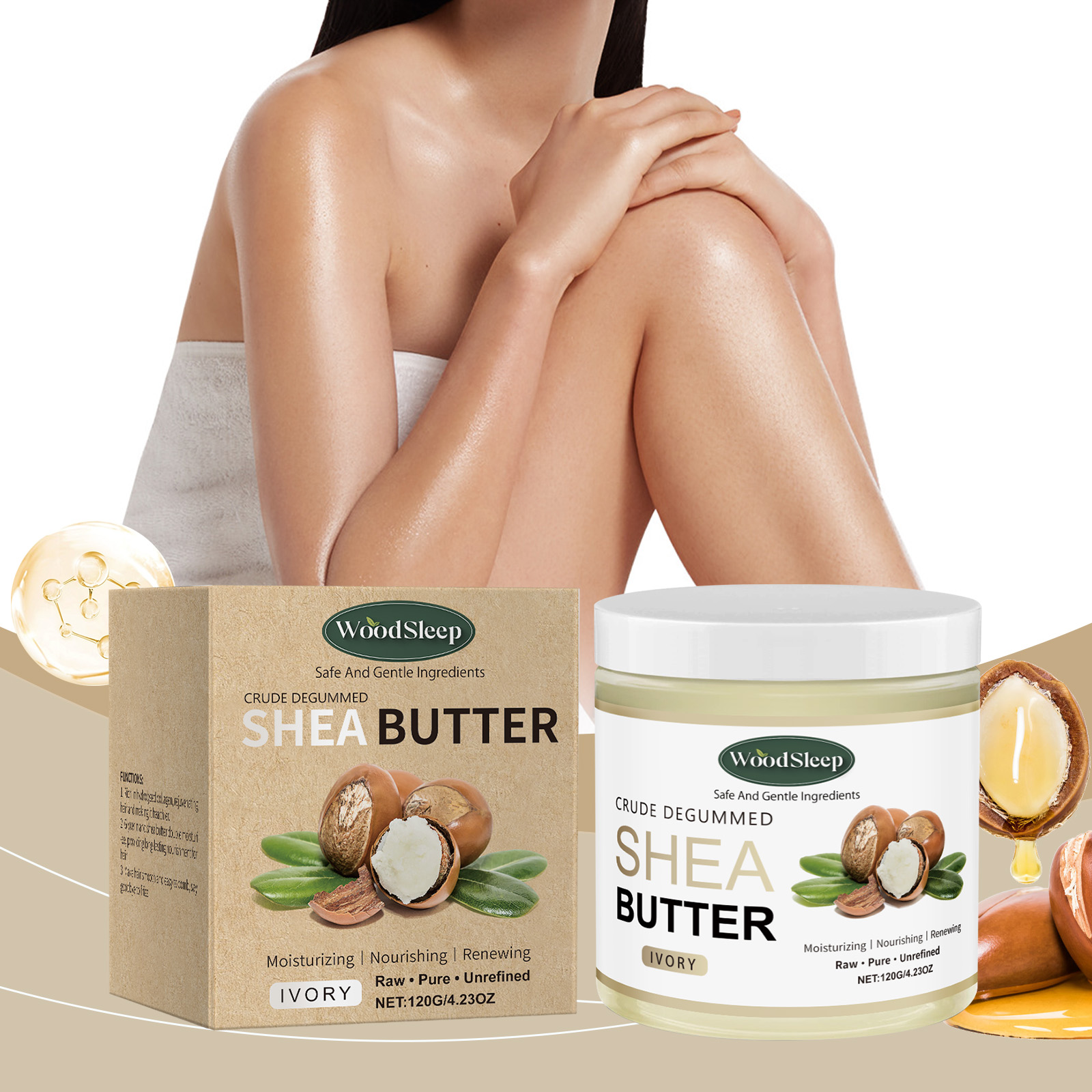 Shea Butter Raw - Crude Shea Butter Cream for Extremely