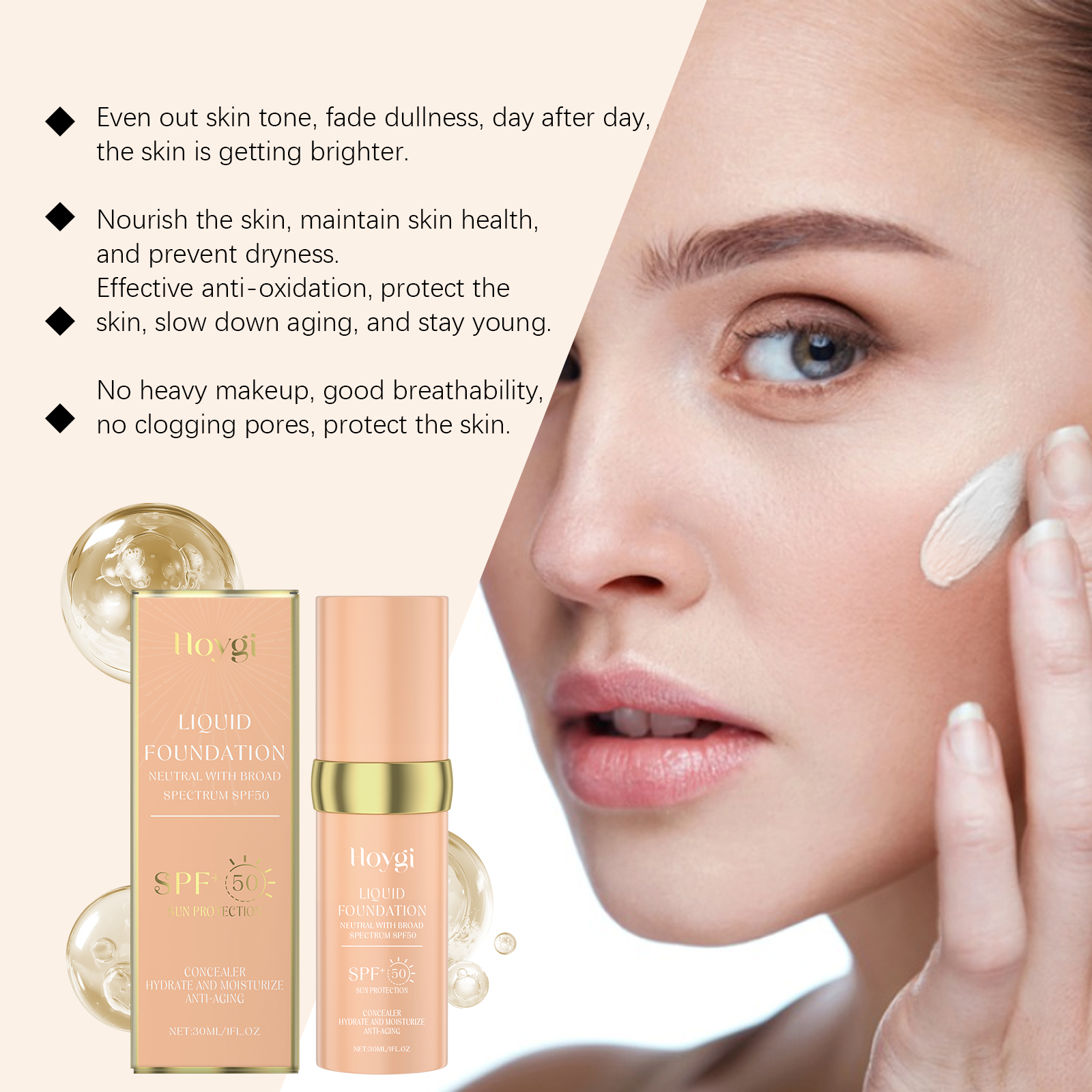 Liquid Face Foundation Spf 50  - Shea Butter Raw 리뷰 및 가격