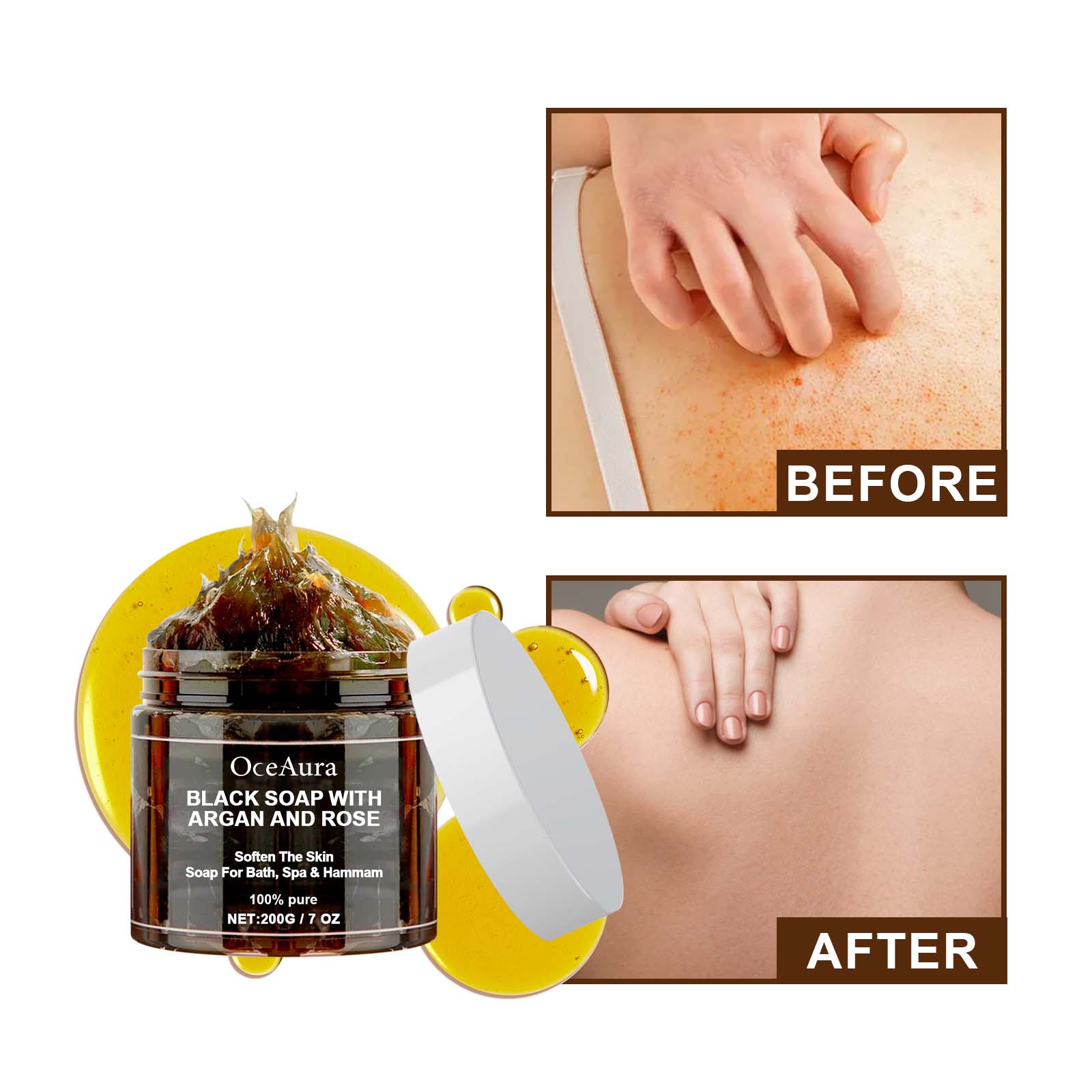 OCEAURA Black Soap With Argan  - Castor Oil Soap 리뷰 및 가격