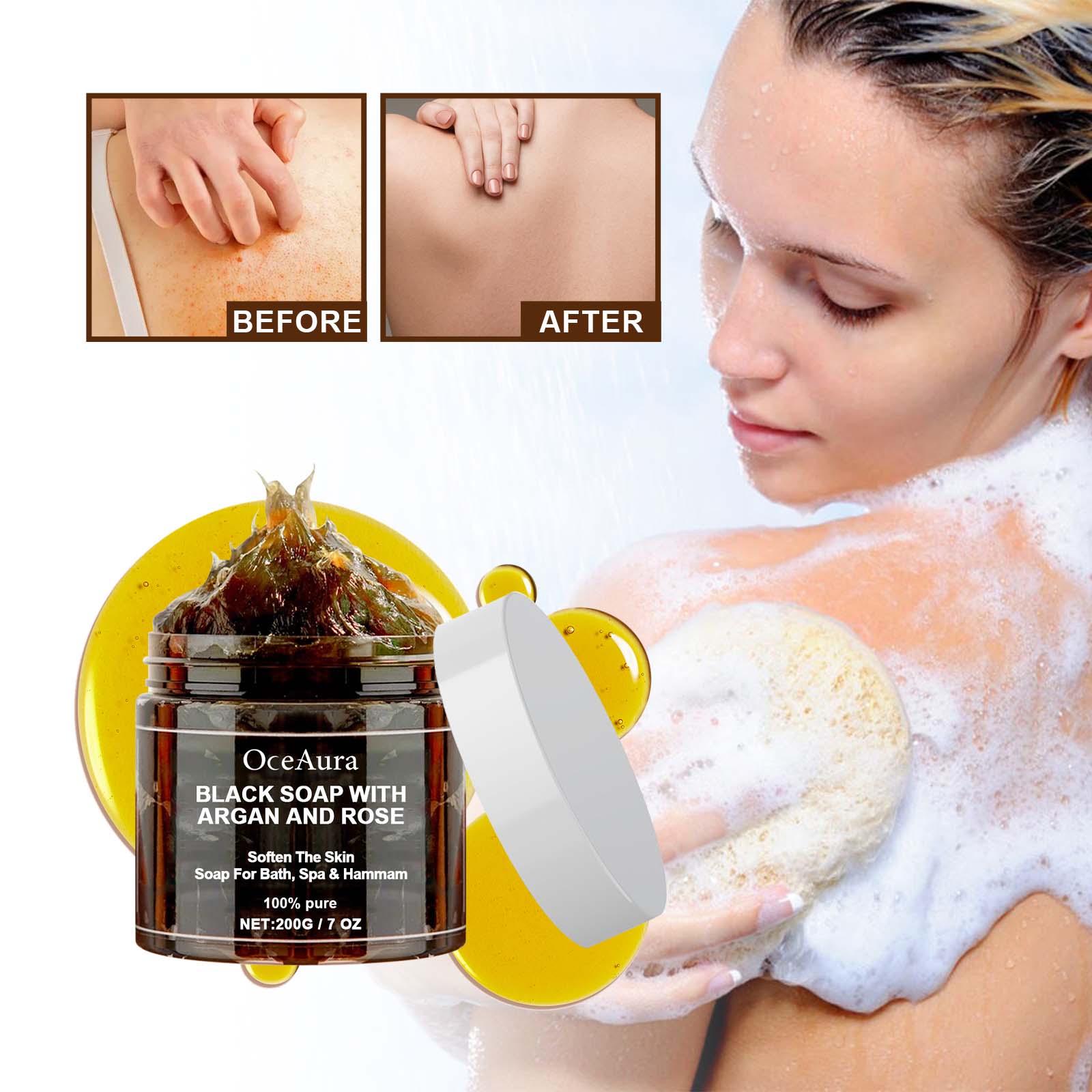 OCEAURA Black Soap With Argan  - Castor Oil Soap 리뷰 및 가격