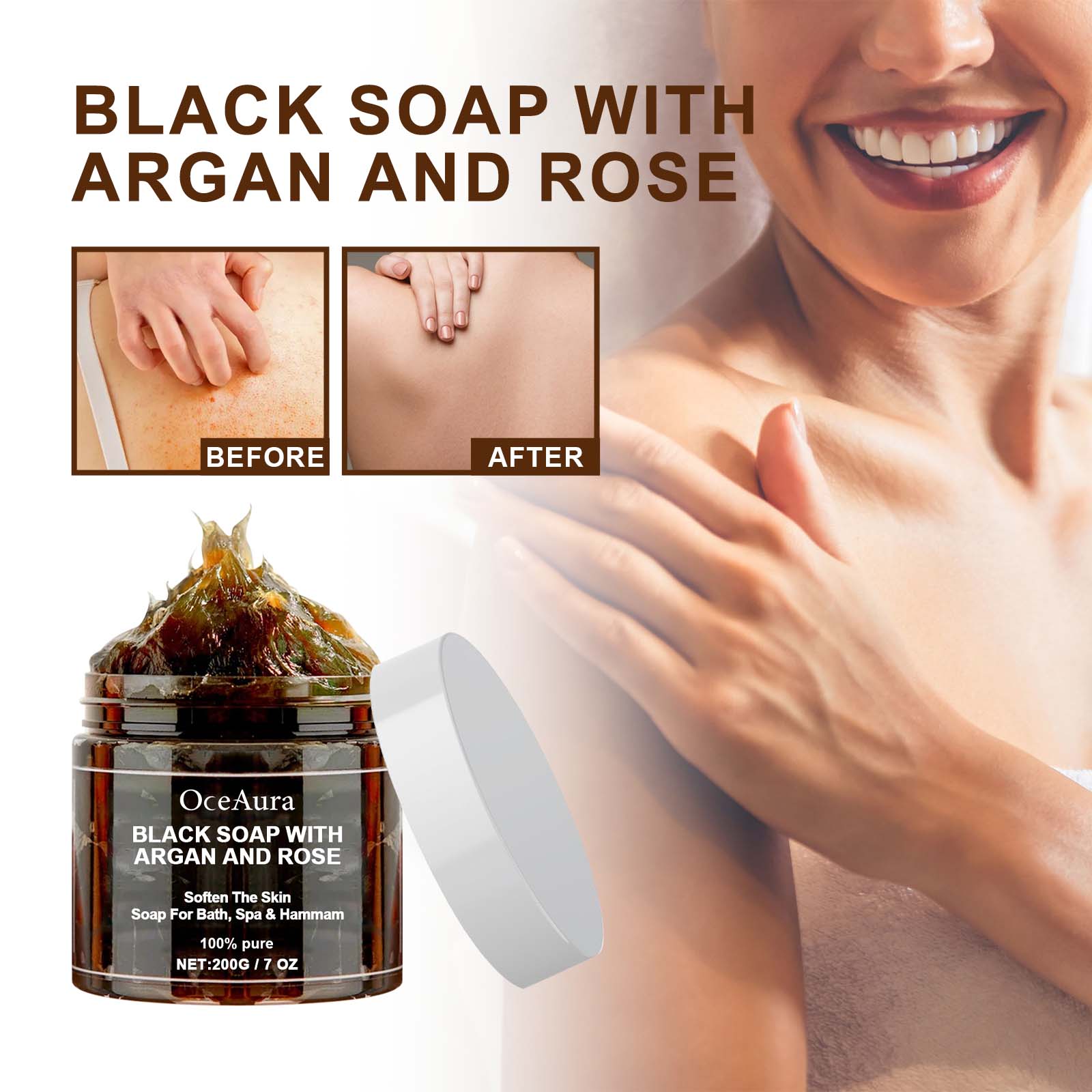 OCEAURA Black Soap With Argan  - Castor Oil Soap 리뷰 및 가격